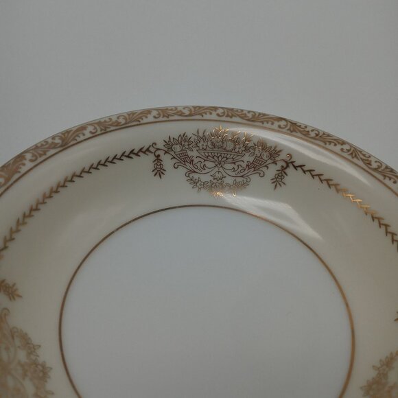 Noritake Bancroft Fruit Dessert Bowl Gold Flower Basket Japan Vintage - Picture 7 of 12